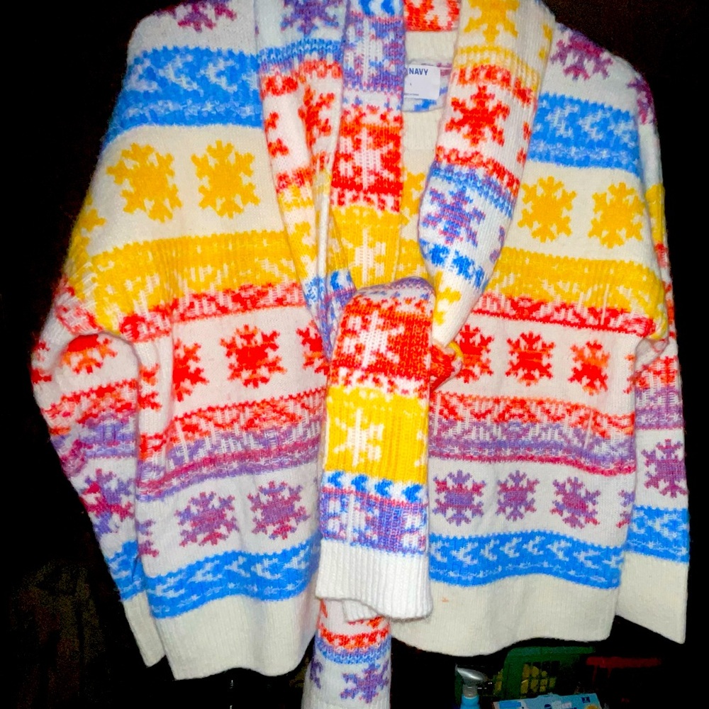 Old Navy sweater and scarf combo. Gently worn and in perfect condition!